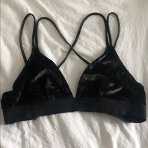 Victoria Secret black velvet bralette